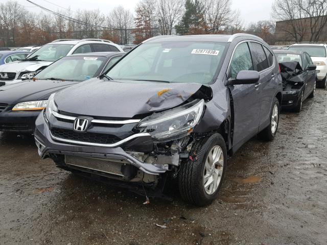 5J6RM4H74FL107638 - 2015 HONDA CR-V EXL GRAY photo 2