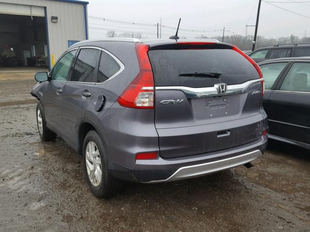 5J6RM4H74FL107638 - 2015 HONDA CR-V EXL GRAY photo 3