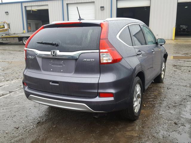 5J6RM4H74FL107638 - 2015 HONDA CR-V EXL GRAY photo 4