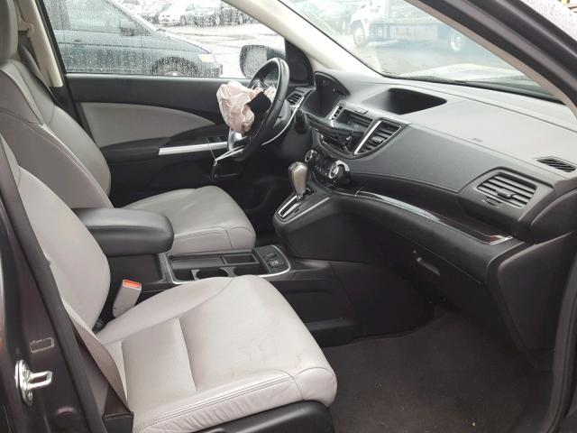 5J6RM4H74FL107638 - 2015 HONDA CR-V EXL GRAY photo 5