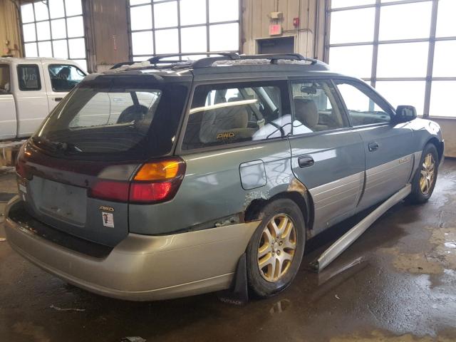 4S3BH675917675571 - 2001 SUBARU LEGACY OUT GREEN photo 4