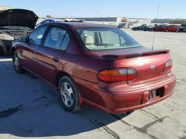 1G1NE52J62M642852 - 2002 CHEVROLET MALIBU LS წითელი ფოტო 3