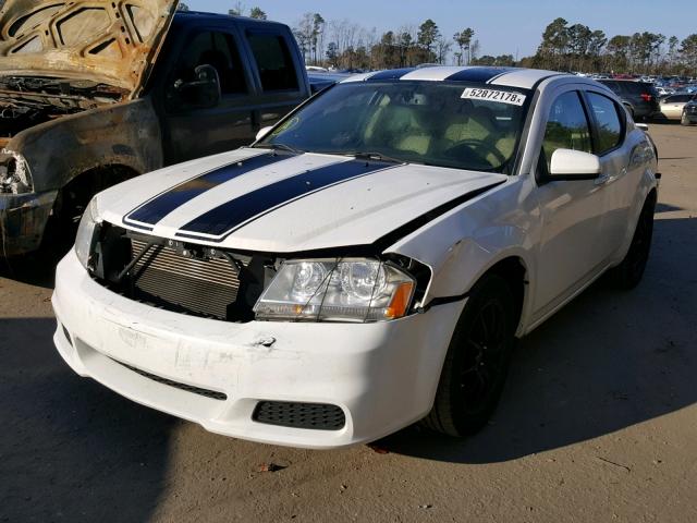 1B3BD1FB6BN565209 - 2011 DODGE AVENGER MA WHITE photo 2