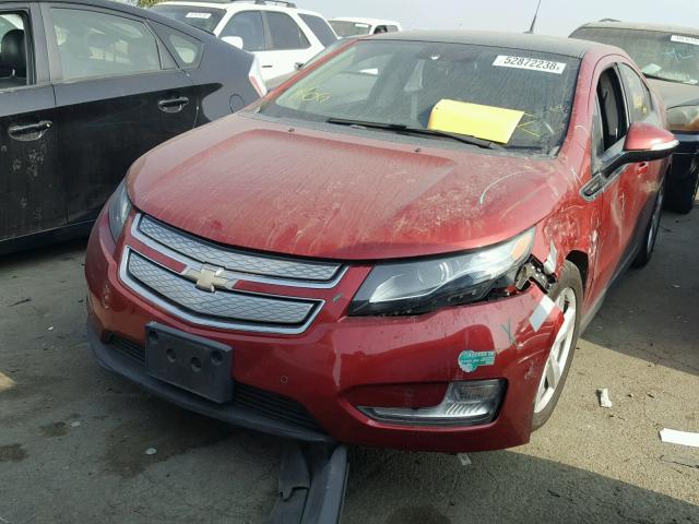 1G1RF6E47CU121845 - 2012 CHEVROLET VOLT RED photo 2