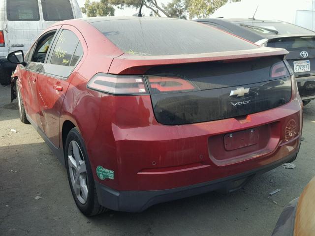 1G1RF6E47CU121845 - 2012 CHEVROLET VOLT RED photo 3