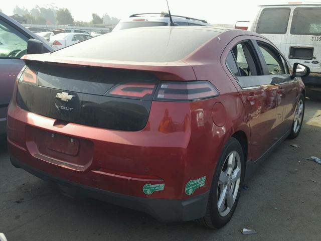 1G1RF6E47CU121845 - 2012 CHEVROLET VOLT RED photo 4