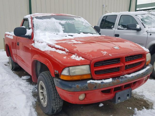 1B7GG26X3YS772471 - 2000 DODGE DAKOTA RED photo 1