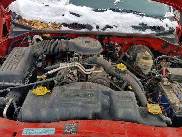 1B7GG26X3YS772471 - 2000 DODGE DAKOTA RED photo 7