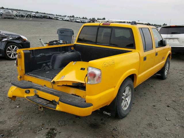 1GTDT13X74K120993 - 2004 GMC SONOMA YELLOW photo 4