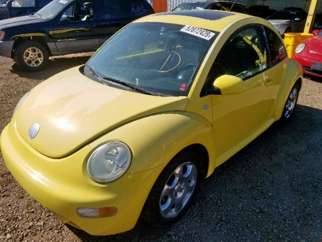 3VWCK21C62M433315 - 2002 VOLKSWAGEN NEW BEETLE 黄色 照片 2