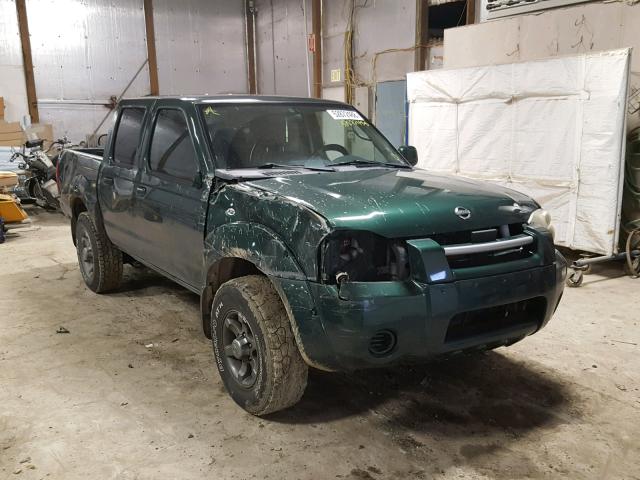 1N6ED27T32C383890 - 2002 NISSAN FRONTIER C GREEN photo 1