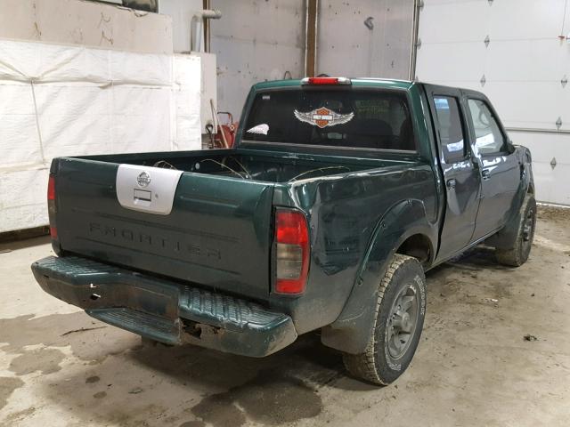 1N6ED27T32C383890 - 2002 NISSAN FRONTIER C GREEN photo 4