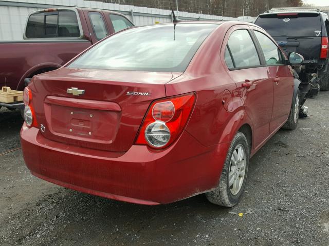 1G1JA5SH0C4120517 - 2012 CHEVROLET SONIC LS 红色 照片 4
