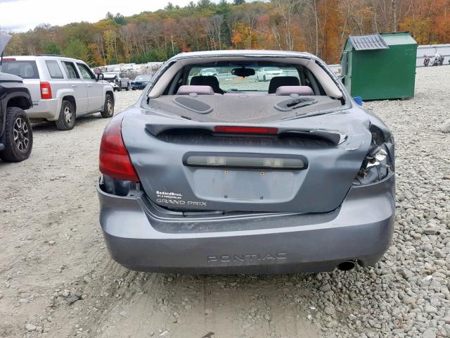 2G2WP522551135637 - 2005 PONTIAC GRAND PRIX GRAY photo 9