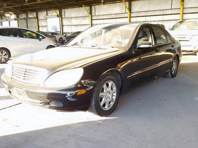 WDBNG75J31A149623 - 2001 MERCEDES-BENZ S 500 BLACK photo 2