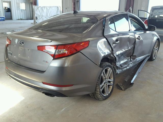 5XXGR4A66DG235943 - 2013 KIA OPTIMA SX SILVER photo 4