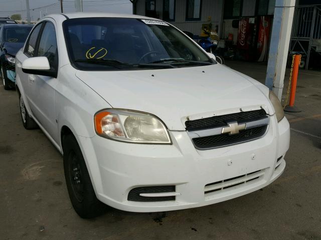 KL1TD56E79B300578 - 2009 CHEVROLET AVEO LS WHITE photo 1