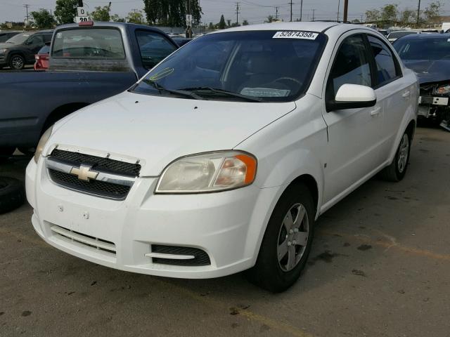 KL1TD56E79B300578 - 2009 CHEVROLET AVEO LS WHITE photo 2