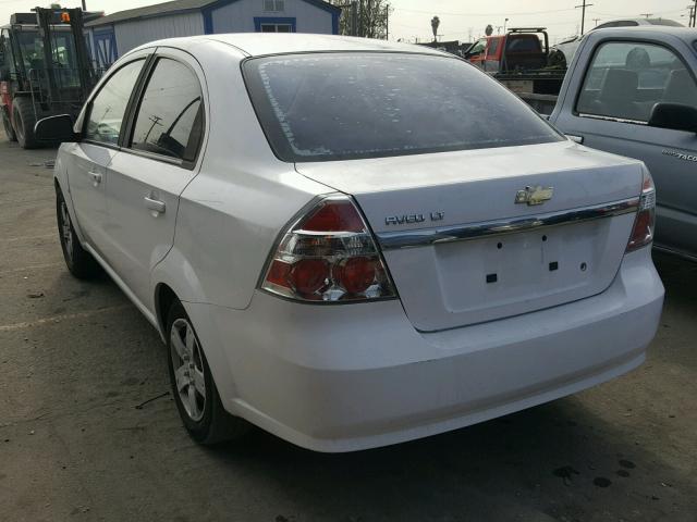 KL1TD56E79B300578 - 2009 CHEVROLET AVEO LS WHITE photo 3