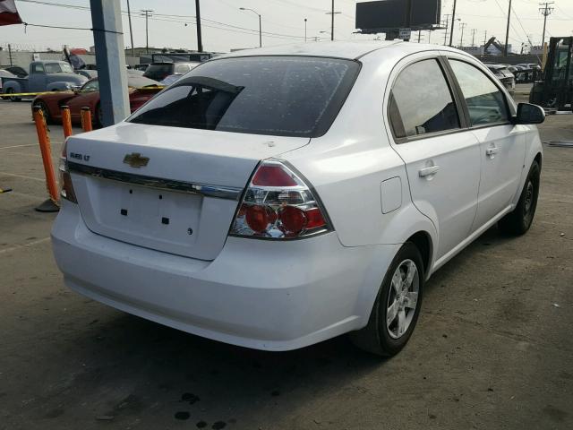 KL1TD56E79B300578 - 2009 CHEVROLET AVEO LS WHITE photo 4
