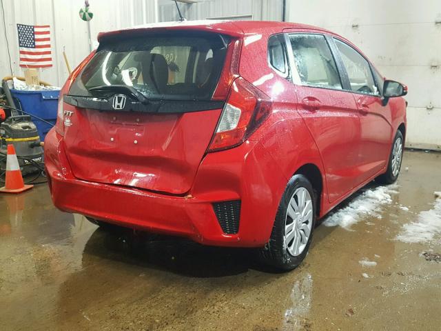 JHMGK5H50GS005394 - 2016 HONDA FIT LX RED photo 4