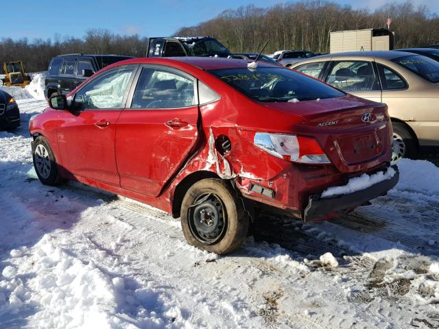 KMHCT4AEXGU151710 - 2016 HYUNDAI ACCENT SE RED photo 3