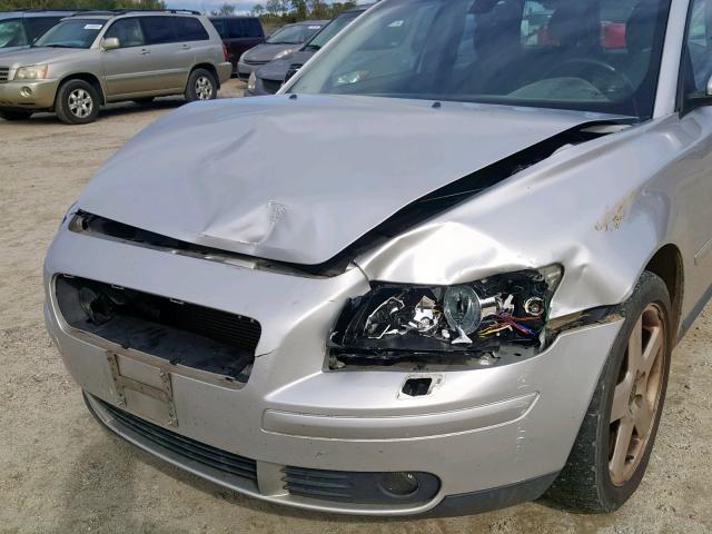 YV1MJ682762168569 - 2006 VOLVO V50 T5 SILVER photo 9