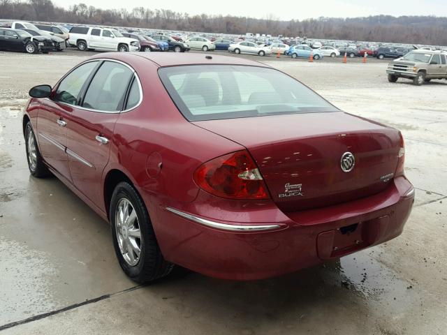 2G4WD532551218791 - 2005 BUICK LACROSSE C BURGUNDY photo 3