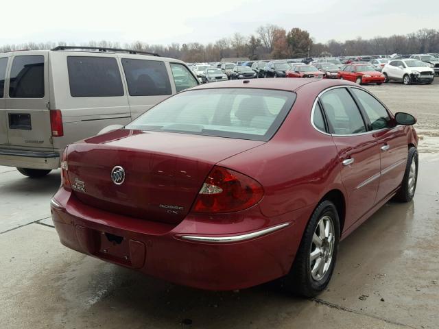 2G4WD532551218791 - 2005 BUICK LACROSSE C BURGUNDY photo 4