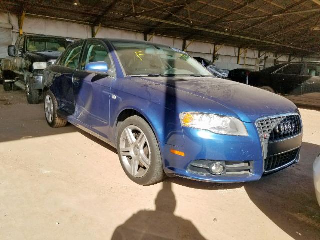 WAUAF78E98A051916 - 2008 AUDI A4 2.0T BLUE photo 1