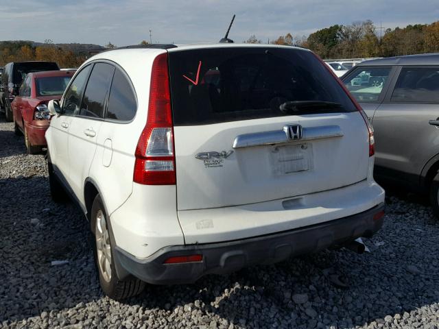 JHLRE38738C044292 - 2008 HONDA CR-V EXL WHITE photo 3