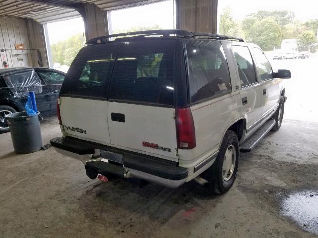 1GKEK13R1VJ714810 - 1997 GMC YUKON WHITE photo 4