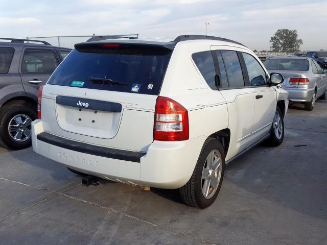 1J8FT47B79D109697 - 2009 JEEP COMPASS SP WHITE photo 4