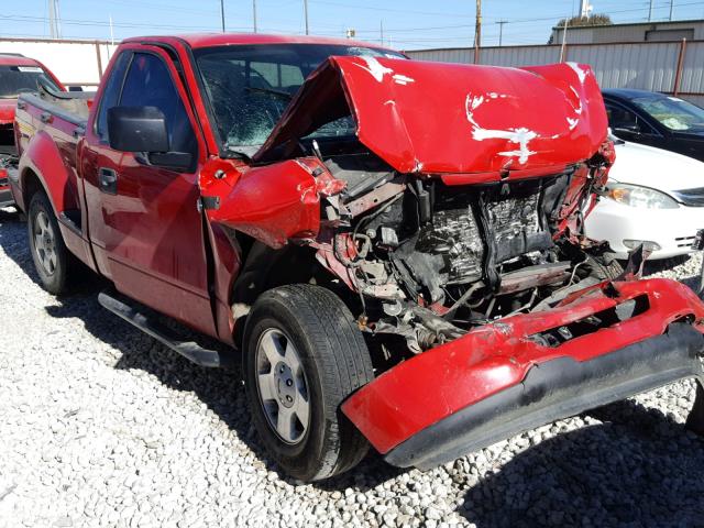 1FTRF02236KB14074 - 2006 FORD F150 RED photo 1