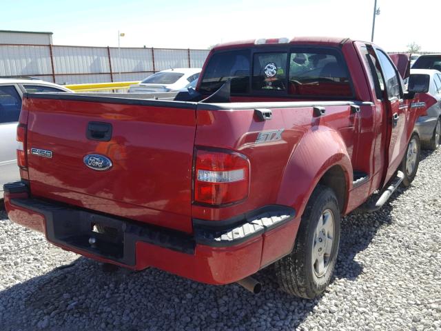 1FTRF02236KB14074 - 2006 FORD F150 RED photo 4