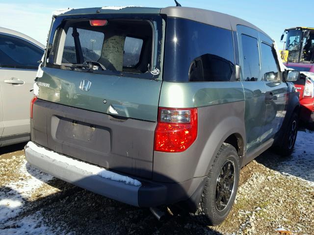 5J6YH28594L031785 - 2004 HONDA ELEMENT EX GREEN photo 4