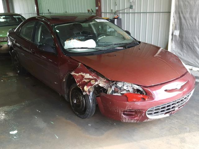 1C3EL46X72N184243 - 2002 CHRYSLER SEBRING LX MAROON photo 1