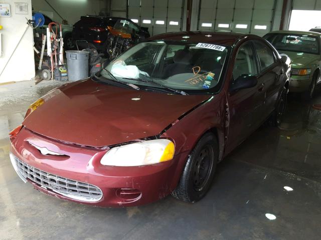 1C3EL46X72N184243 - 2002 CHRYSLER SEBRING LX MAROON photo 2