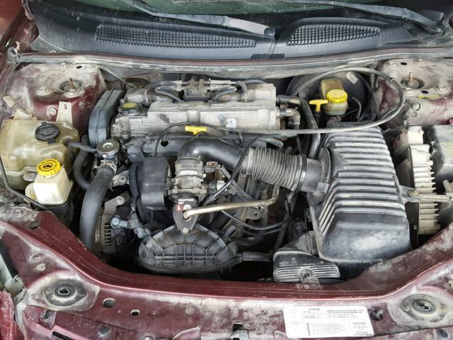 1C3EL46X72N184243 - 2002 CHRYSLER SEBRING LX MAROON photo 7