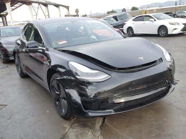 5YJ3E1EA9JF101367 - 2018 TESLA MODEL 3 BLACK photo 1