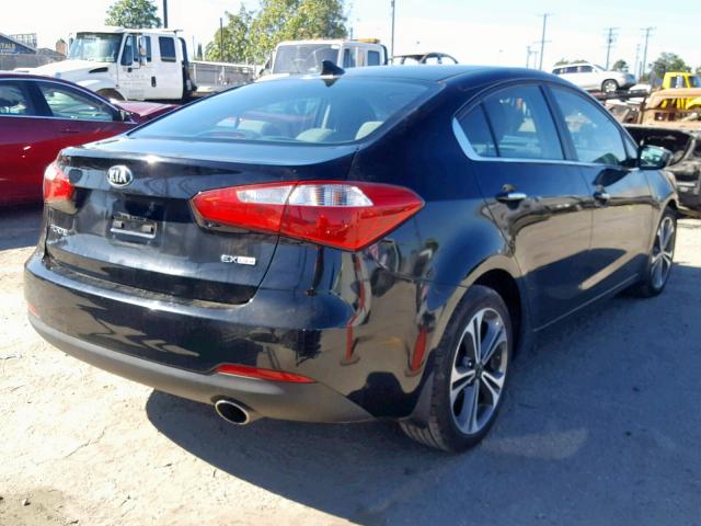 KNAFX4A82G5523466 - 2016 KIA FORTE EX BLACK photo 4