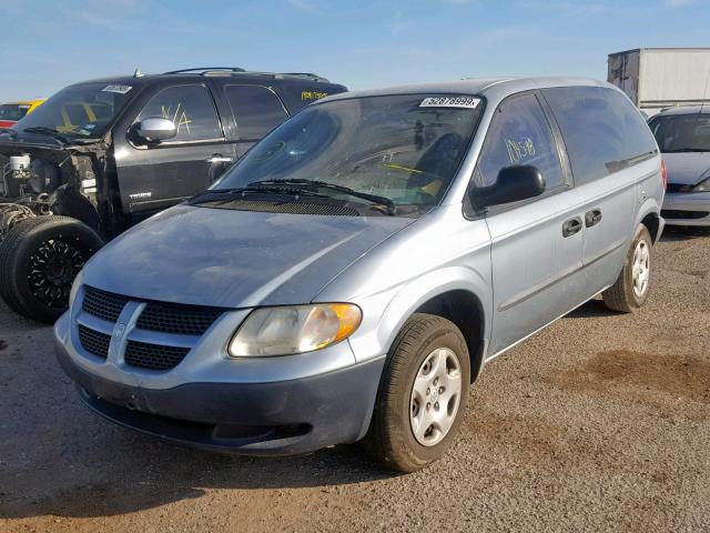 1D4GP25363B104545 - 2003 DODGE CARAVAN SE BLUE photo 2