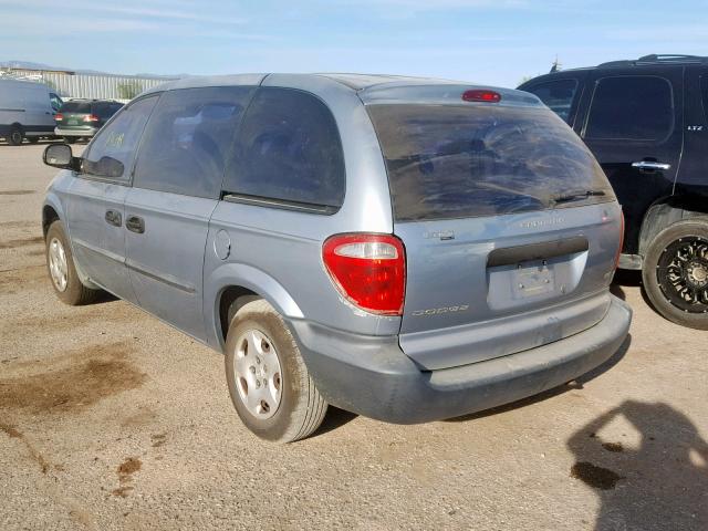 1D4GP25363B104545 - 2003 DODGE CARAVAN SE BLUE photo 3