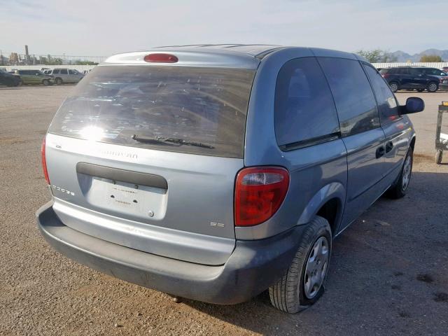 1D4GP25363B104545 - 2003 DODGE CARAVAN SE BLUE photo 4