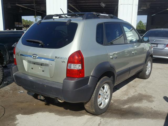 KM8JN12D47U540865 - 2007 HYUNDAI TUCSON SE GREEN photo 4