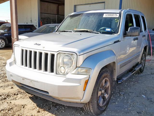 1J8GP28K48W272421 - 2008 JEEP LIBERTY SP SILVER photo 2