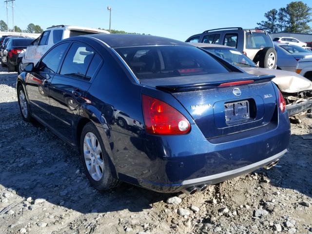 1N4BA41E67C806480 - 2007 NISSAN MAXIMA SE BLUE photo 3