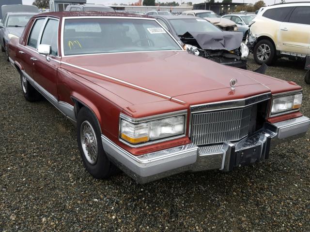 1G6DW5478MR701054 - 1991 CADILLAC BROUGHAM RED photo 1