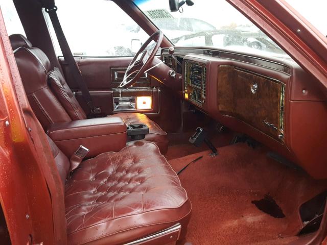 1G6DW5478MR701054 - 1991 CADILLAC BROUGHAM RED photo 5