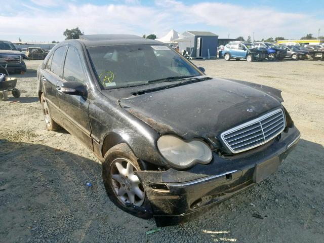 WDBRF61JX2F190064 - 2002 MERCEDES-BENZ C 240 BLACK photo 1